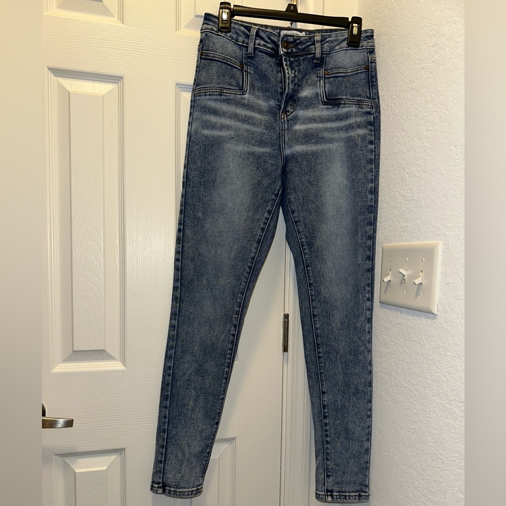 Angel High Rise Skinny Blue Women's Jeans